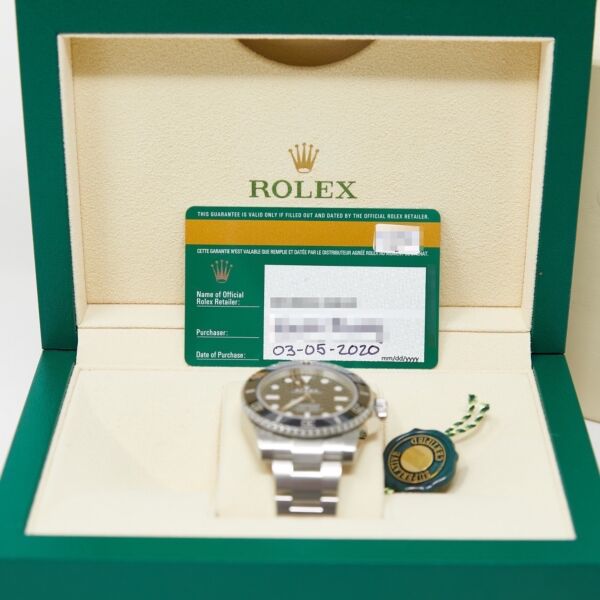 Rolex Pre Owned Submariner Ceramic No Date Steel Black Dial on Oyster 40mm Complete Set 2020