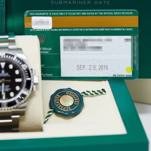 Rolex Pre Owned Submariner No Date Steel Black Dial 40mm Mint Condition 2015