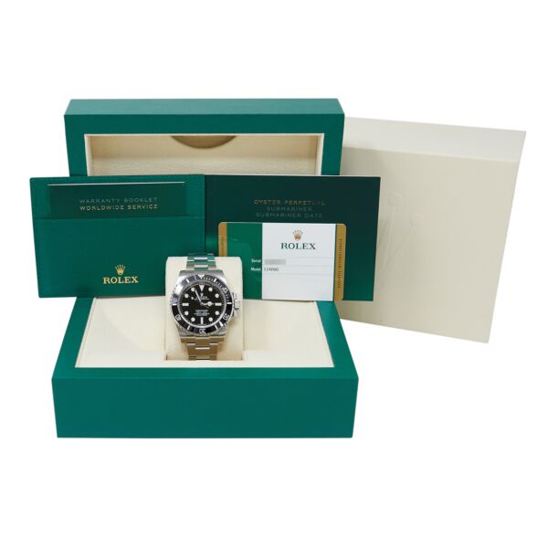 Rolex Pre-Owned Submariner (No Date) Stainless Steel Black Dial on Oyster Bracelet [COMPLETE SET 2014] 40mm
