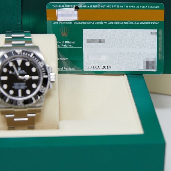 Rolex Pre-Owned Submariner (No Date) Stainless Steel Black Dial on Oyster Bracelet [COMPLETE SET 2014] 40mm