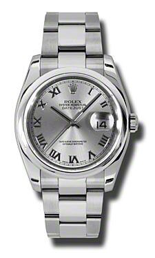 Rolex Pre Owned Datejust Steel Rhodium Roman Dial on Oyster 36mm