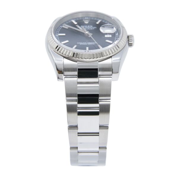 Rolex Pre-Owned Datejust Steel + White Gold Black Dial on Oyster Bracelet [WITH BOX] 36mm