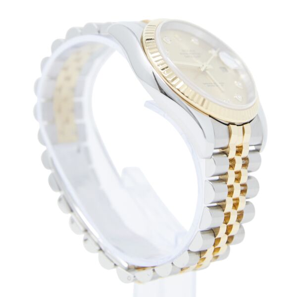 Rolex Pre-Owned Datejust 36 Steel + Yellow Gold Champagne Diamond Dial on Jubilee Bracelet [COMPLETE SET]
