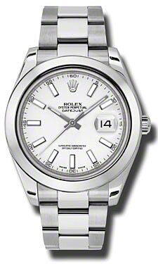 Rolex Pre Owned Datejust II Steel White Dial on Oyster 41mm