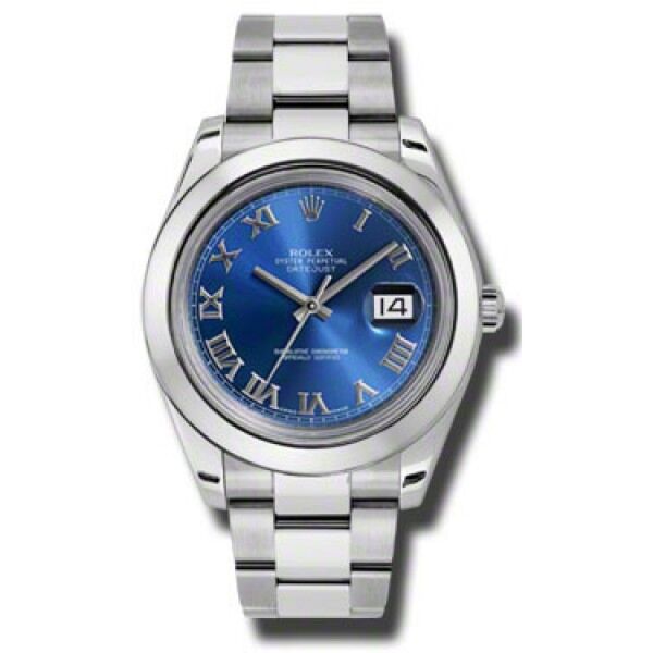 Rolex Pre Owned Datejust II Steel Blue Dial on Oyster 41mm