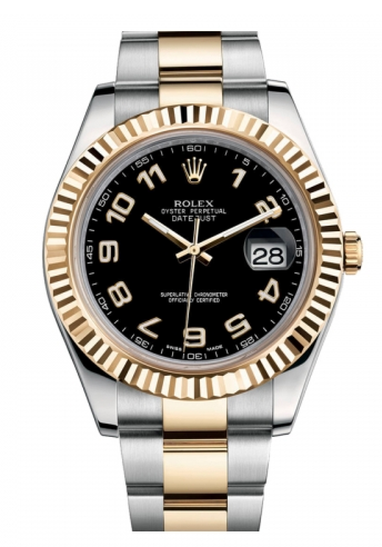snyde Bugsering Autonom Rolex Pre Owned Datejust II Steel and Yellow Gold Black Dial on Oyster 41mm