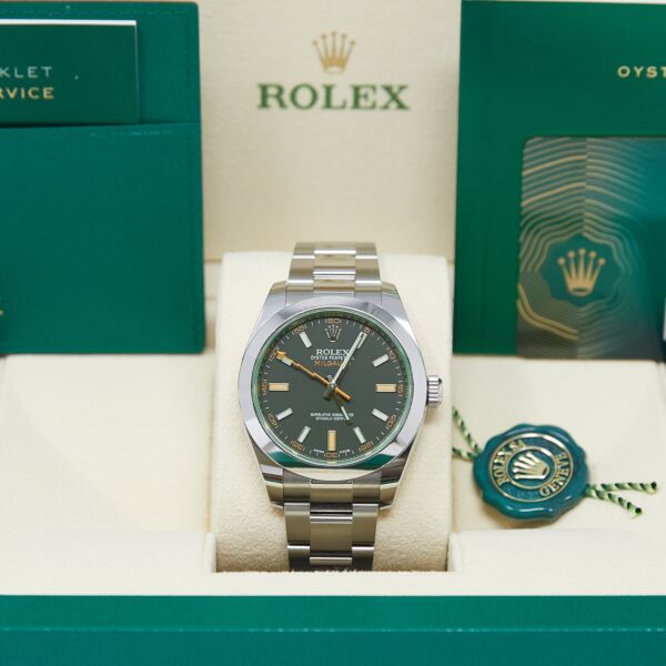 Rolex Pre-Owned Milgauss Stainless Steel Black Dial on Oyster Bracelet [BOX, PAPERS 2020] 40mm
