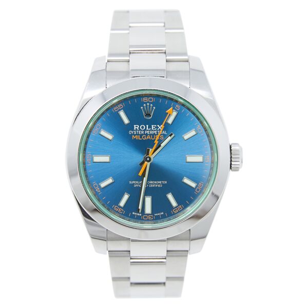 Rolex Pre-Owned Milgauss Stainless Steel Blue Dial on Oyster Bracelet [COMPLETE SET 2020] 40mm