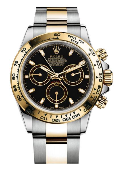 Rolex Daytona Steel and Yellow Gold Black Dial on Oyster Bracelet 40mm