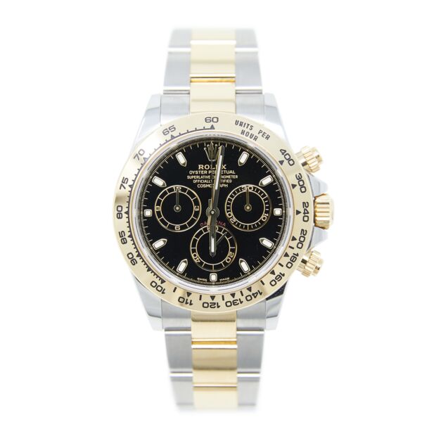 Rolex Pre-Owned Daytona Steel and Yellow Gold Black Dial on Oyster Bracelet [COMPLETE SET 2020} 40mm