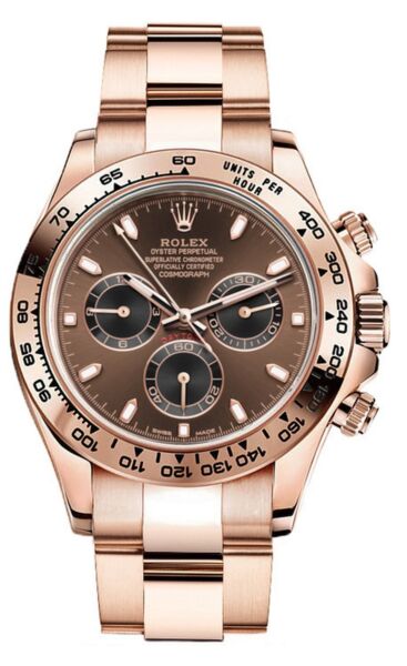 Rolex Daytona Rose Gold Chocolate Dial with Black Subdials on Oyster 40mm