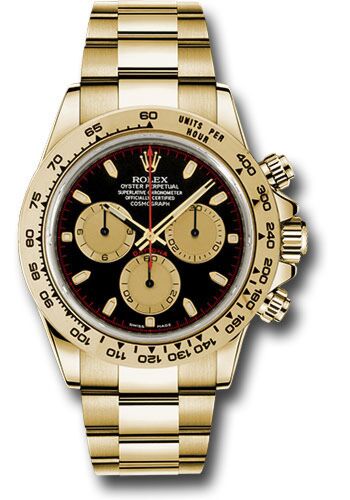 Rolex Daytona Yellow Gold Black Paul Newman Dial with Champagne Subdials on Oyster Bracelet on Oyster 40mm