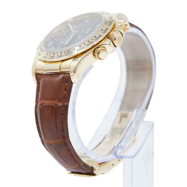 Rolex Pre-Owned Daytona 18K Yellow Gold Dark MOP Roman Dial on Leather Strap [COMPLETE SET] 40mm