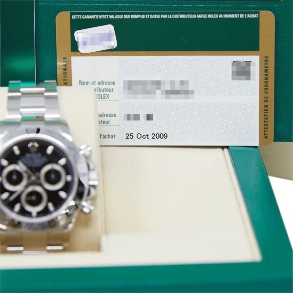 Rolex Pre-Owned Daytona Stainless Steel Black Dial on Oyster Bracelet [Box and Papers] 40mm