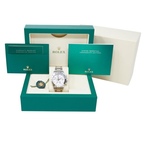 Rolex Pre-Owned Daytona Stainless Steel White Dial on Oyster Bracelet [WITH BOX] 40mm
