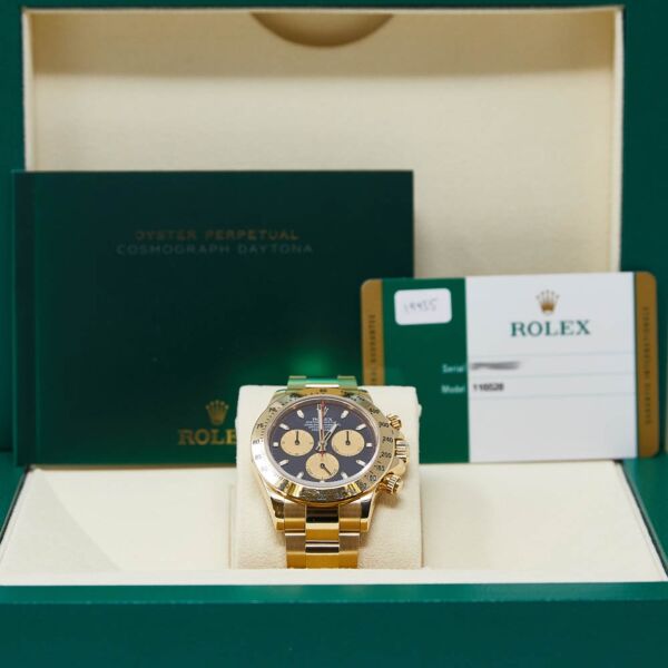 Rolex Pre Owned Daytona Yellow Gold Black 'Paul Newman' Dial on Oyster 40mm Box and Papers 2015