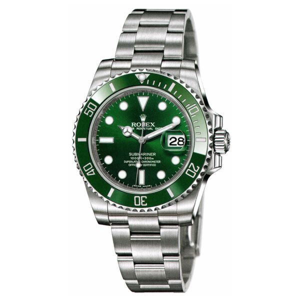 Rolex Pre Owned Submariner Ceramic Steel 'Hulk' Green Bezel and Dial on Oyster 40mm