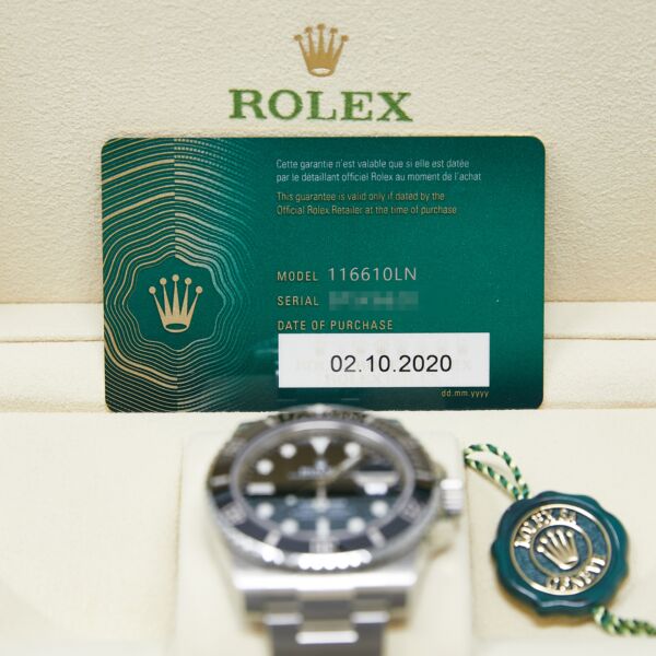 Rolex Pre-Owned Submariner Date Stainless Steel Black Dial on Oyster Bracelet [COMPLETE SET 2020] MINT 40mm