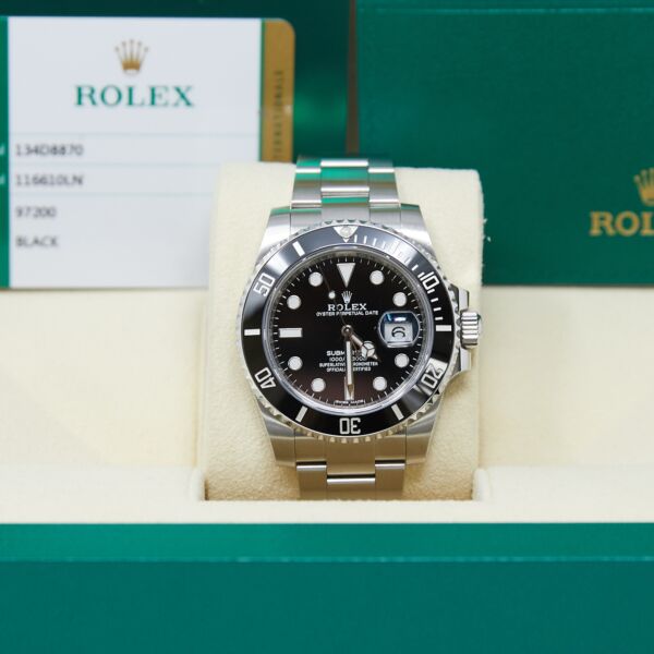 Pre-Owned Rolex Submariner Date Stainless Steel Black Dial on Oyster Bracelet [COMPLETE SET 2018] 40mm