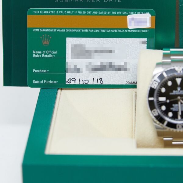Pre-Owned Rolex Submariner Date Stainless Steel Black Dial on Oyster Bracelet [COMPLETE SET 2018] 40mm