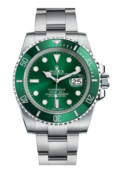 Rolex Pre Owned Submariner Ceramic Steel 'Hulk' Green Bezel and Dial on Oyster 40mm