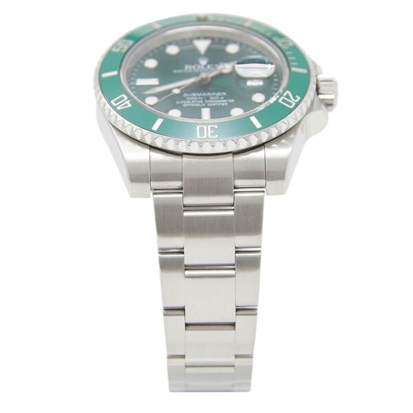 Pre Owned Submariner Steel Ceramic 'Hulk' Green Bezel and Dial on Oyster 40mm Discontinued Model Box and Papers 2012/2013