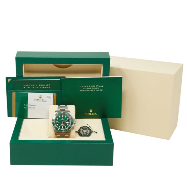Pre Owned Submariner Steel Ceramic 'Hulk' Green Bezel and Dial on Oyster 40mm Discontinued Model Box and Papers 2019/2020