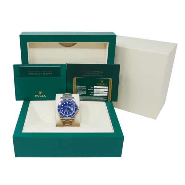 Rolex Pre-Owned Submariner Date White Gold Blue Dial on Oyster Bracelet [COMPLETE SET 2009] 40mm