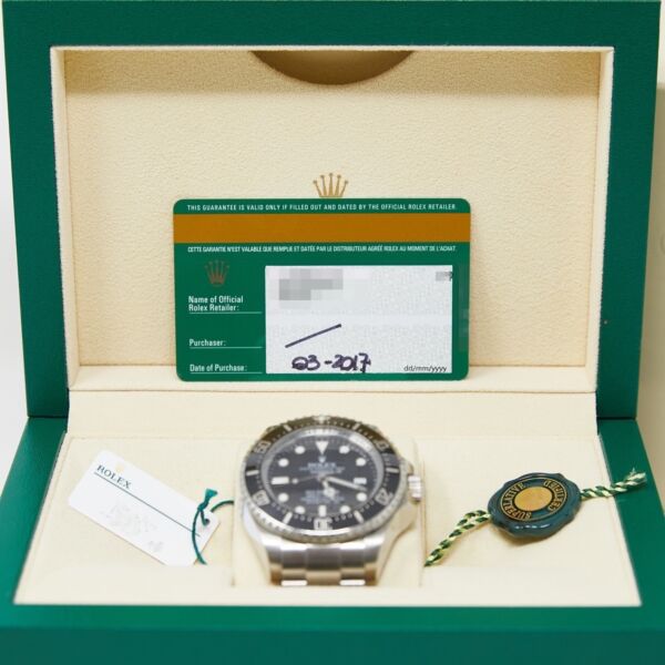 Rolex Pre Owned Ceramic Sea Dweller Deepsea Steel Black Dial on Oyster 44mm Box and Papers 2017
