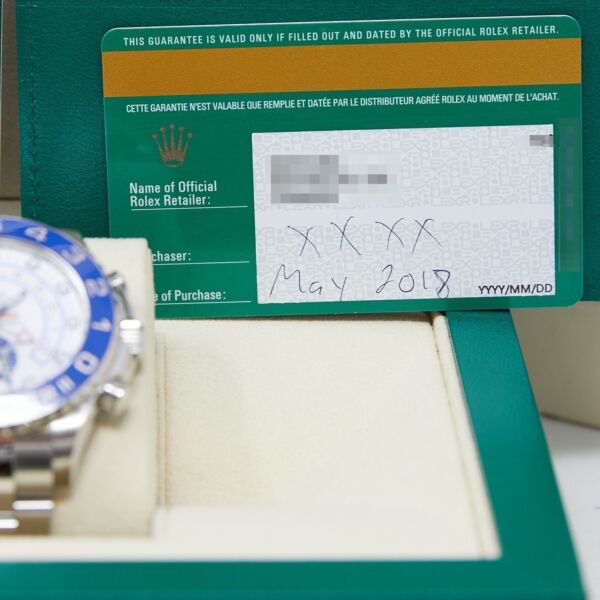 Rolex Pre-Owned Yacht-Master II Steel White Dial Blue Hands on Oyster Bracelet [COMPLETE SET] 44mm