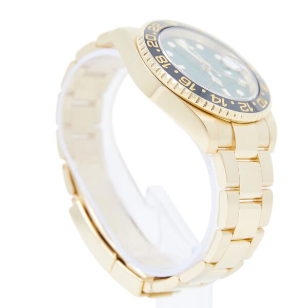 Rolex Pre-Owned GMT-Master II 18K Yellow Gold Green Dial on Oyster Bracelet [COMPLETE SET] 40mm