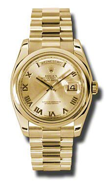 Rolex Pre Owned Day-Date President Yellow Gold Champagne Dial 36mm