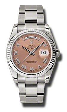 Rolex Pre Owned Day-Date President White Gold Copper Dial on Oyster 36mm