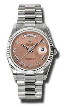 Rolex Pre Owned Day-Date President White Gold Copper Dial 36mm
