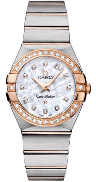 Constellation Diamond Mother of Pearl Dial Rose Gold and Steel Ladies Watch