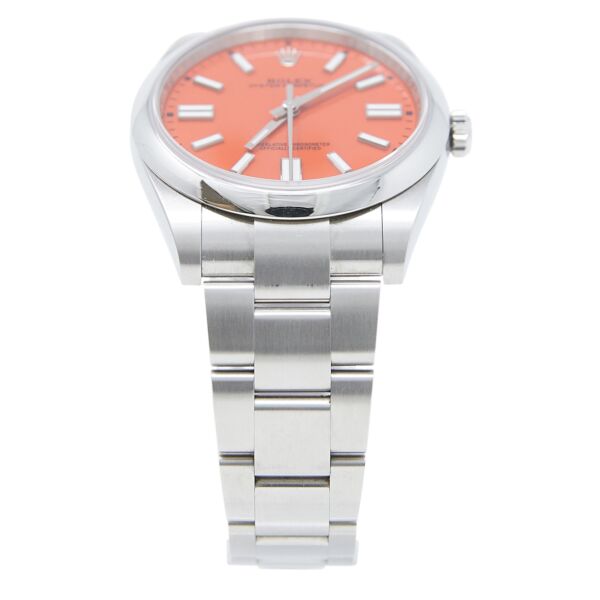 Rolex Pre-Owned Oyster Perpetual 41 Stainless Steel Red Dial on Oyster Bracelet [COMPLETE SET] 2021