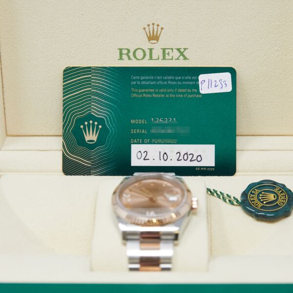 Rolex Pre-Owned Datejust Steel/Rose Gold Pink Diamond Roman 6 and 9 Dial on Oyster Bracelet [FULL SET 2020] 36mm