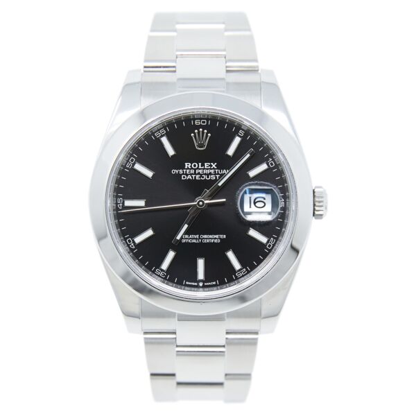 Rolex Pre-Owned Datejust 41 Stainless Steel Black Dial on Oyster Bracelet [COMPLETE SET] 2021
