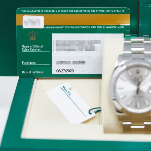 Rolex Pre-Owned Datejust 41 Stainless Steel Silver Dial on Oyster Bracelet [COMPLETE SET] 2020
