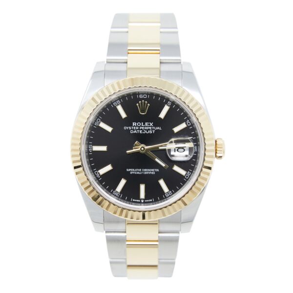Rolex Pre-Owned Datejust 41 Steel and Yellow Gold Black Dial on Oyster Bracelet [COMPLETE SET] 2021