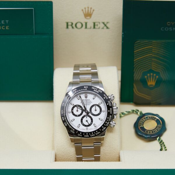 Rolex Pre-Owned Daytona Stainless Steel White Dial on Oyster [COMPLETE SET 2023] MINT 40mm