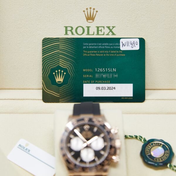 Rolex Daytona 18K Rose Gold Black Dial on Oysterflex Strap [COMPLETE SET 2024] UNWORN 40mm