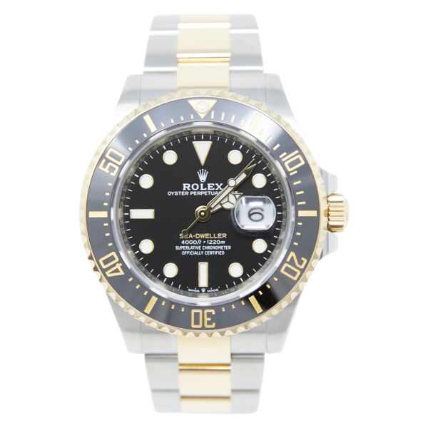 Rolex Pre-Owned Sea-Dweller Steel/Yellow Gold Black Dial on Oyster Bracelet [COMPLETE SET] 43mm