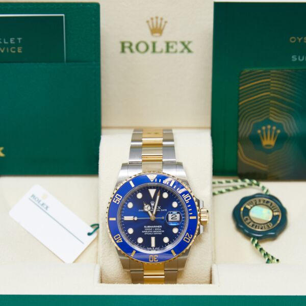 Rolex Pre-Owned Submariner Steel/Yellow Gold Blue Dial on Oyster [COMPLETE SET 2022] MINT 41mm 