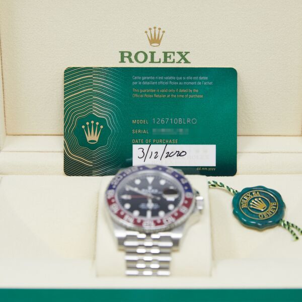 Rolex Pre-Owned GMT-Master II Stainless Steel Blue/Red 