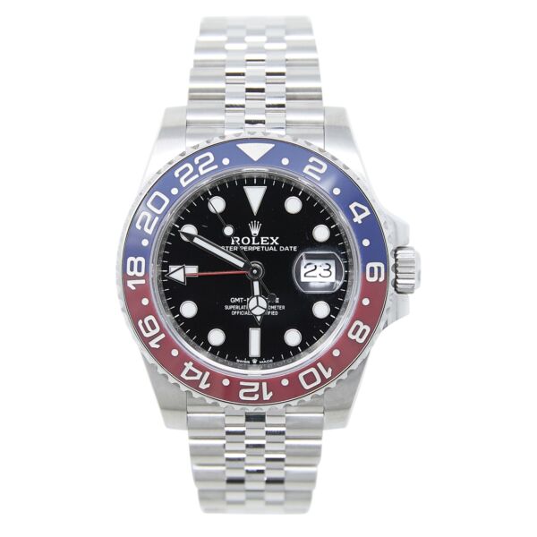 Rolex Pre-Owned GMT-Master II Stainless Steel Blue/Red 