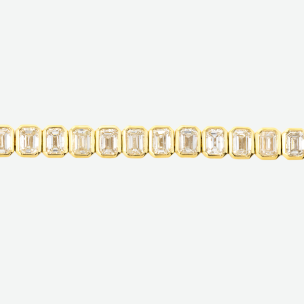 18k Gold Emerald Cut Tennis Bracelet (7.79 cttw.) 