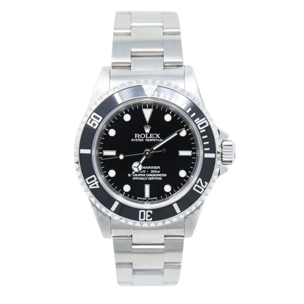 Pre Owned Rolex Submariner No-Date Steel Black Dial on Oyster Bracelet 40mm Complete Box and Card 2008/2009