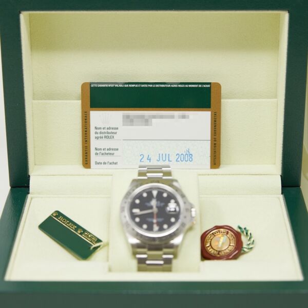 Pre Owned Rolex Explorer II Steel Black Dial Oyster Bracelet 40mm Complete Box and Card