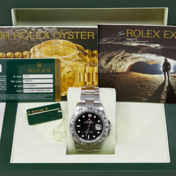 Rolex Explorer II Steel Black Dial Oyster Bracelet 40mm Complete Box and Card 2009